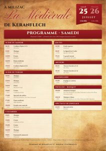 Programme animations la médievale par lieu 2026 samedi